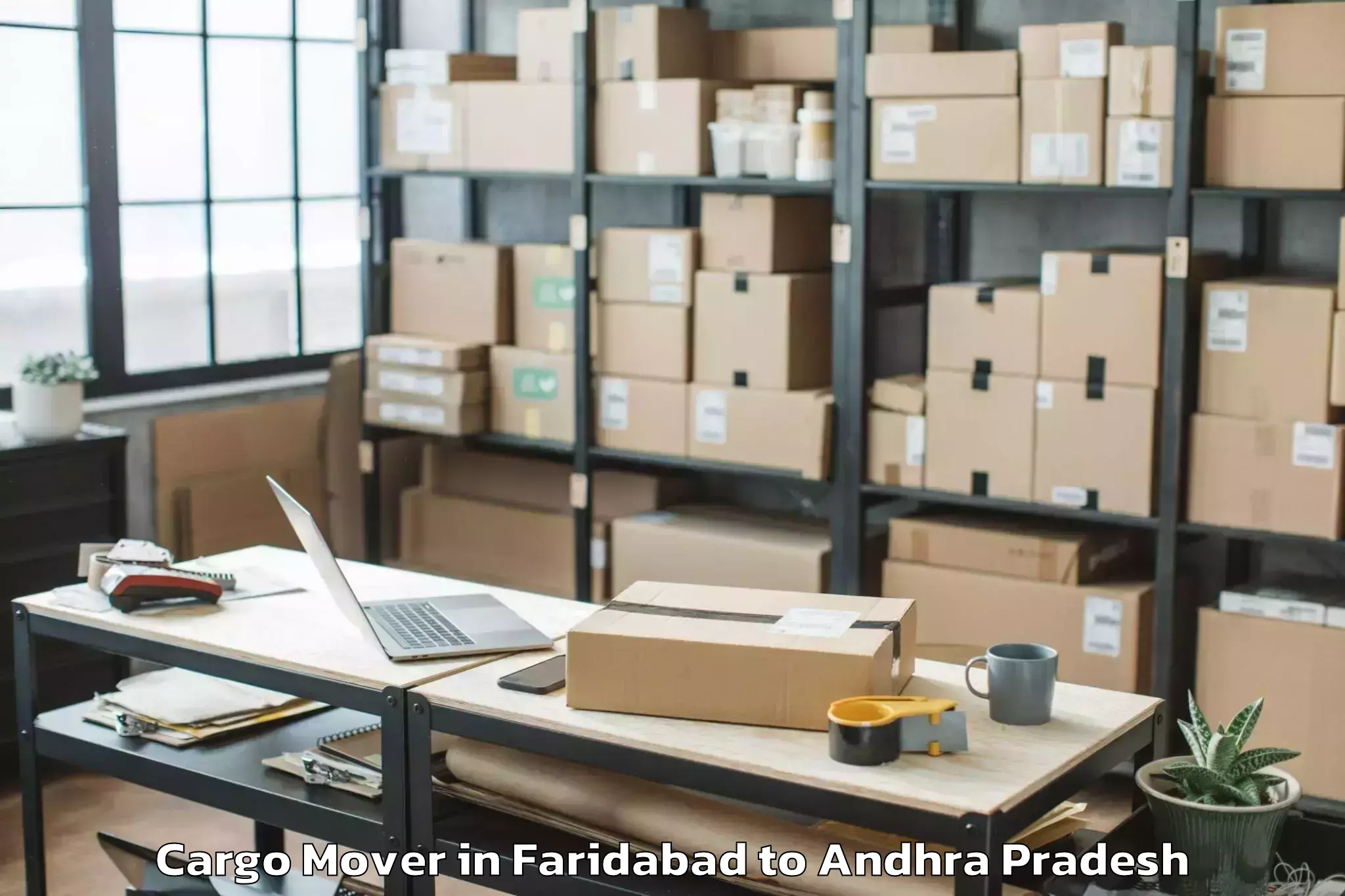 Book Faridabad to Madhurapudi Cargo Mover Online